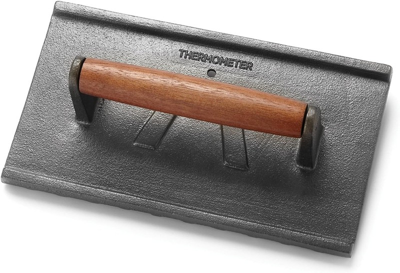 Versatile Cast Iron Grill Press for Evenly Cooked Meats - Indoor & Outdoor Use gallery