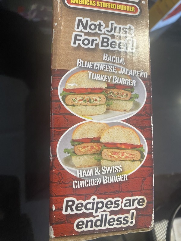 STUFZ Burger Stuffer Hamburger Maker Stuffed Patty Press BBQ As Seen On TV! gallery