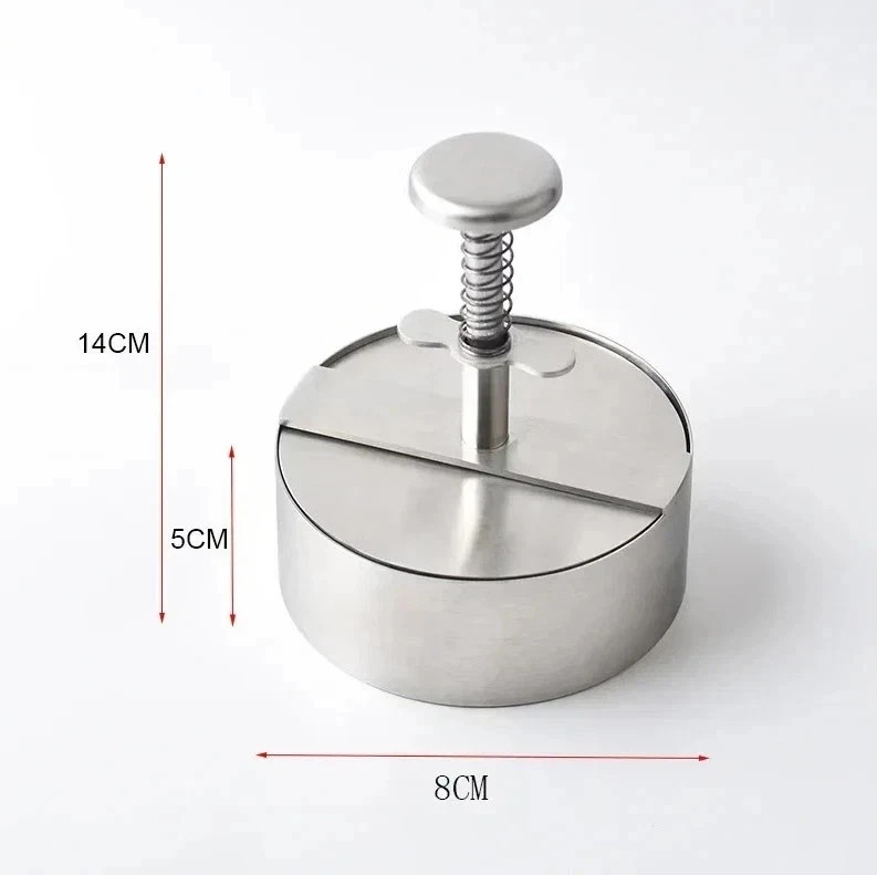 1pc 304 Stainless Steel Hamburger Patty Press Non-Stick Burger Maker gallery