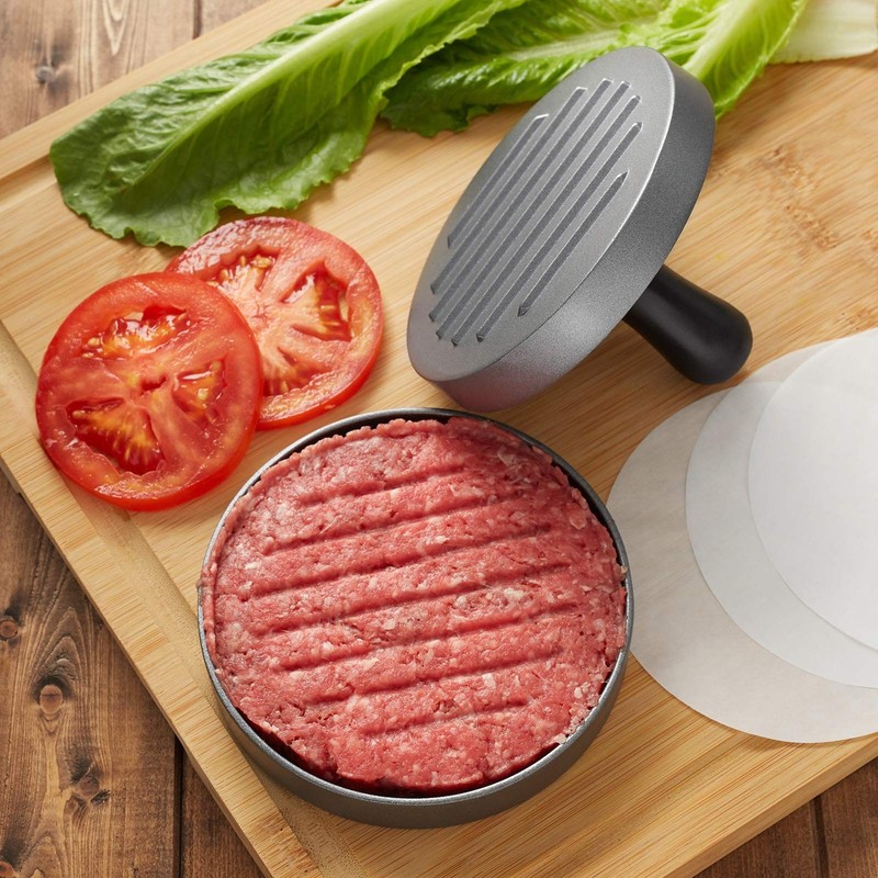Pure Grill Burger Press - Aluminum BBQ Patty Maker with 100 Wax Papers for Gr... gallery