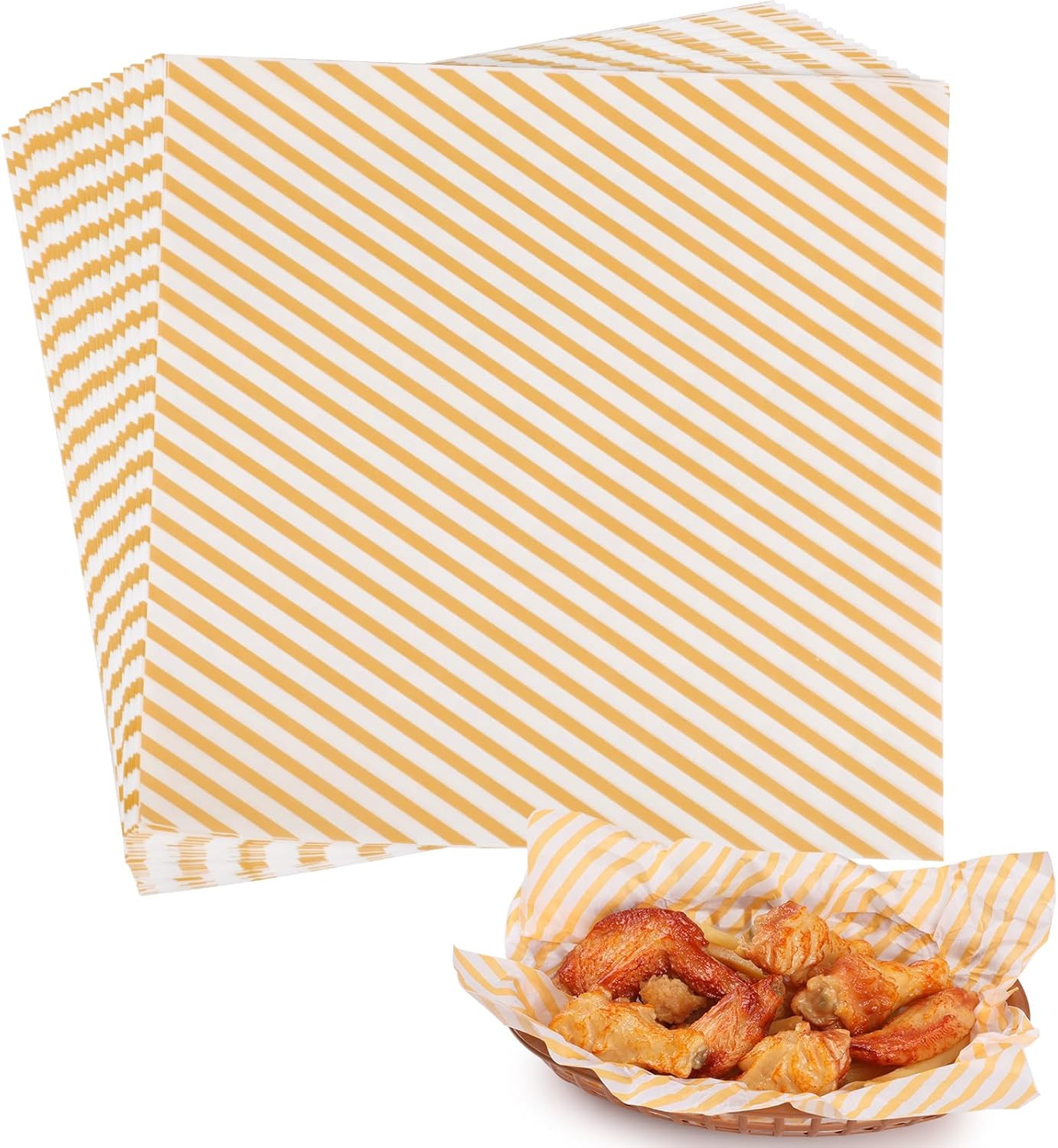 Mother's Day Parchment Paper for Food Wrapping 12 * 12 Inch, 100 Pcs Food Basket gallery