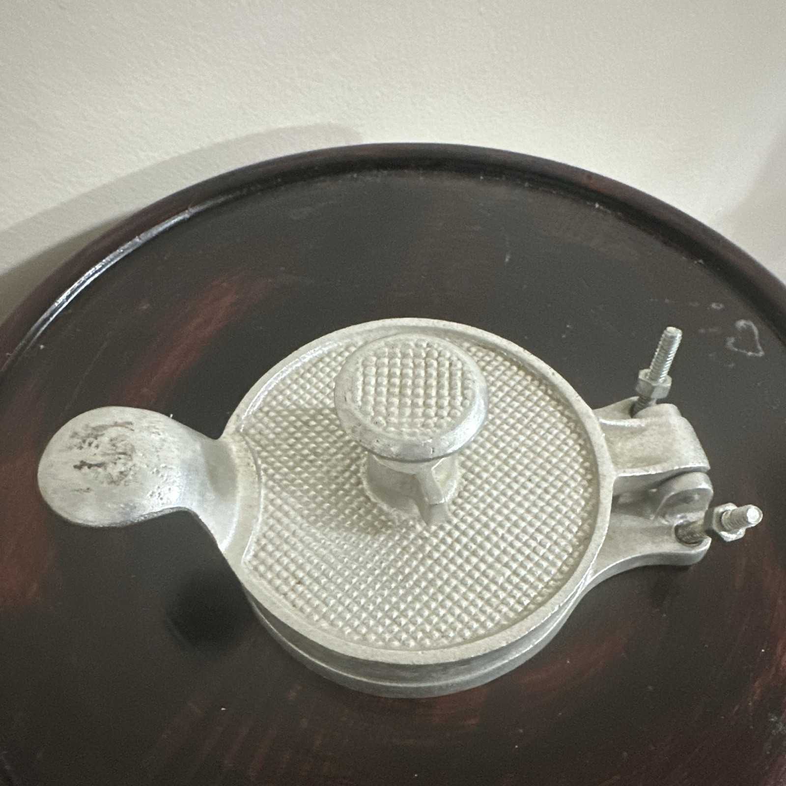 Intedge Aluminum Burger Patty Press Large 6 in Adjustable Silver OP2 gallery
