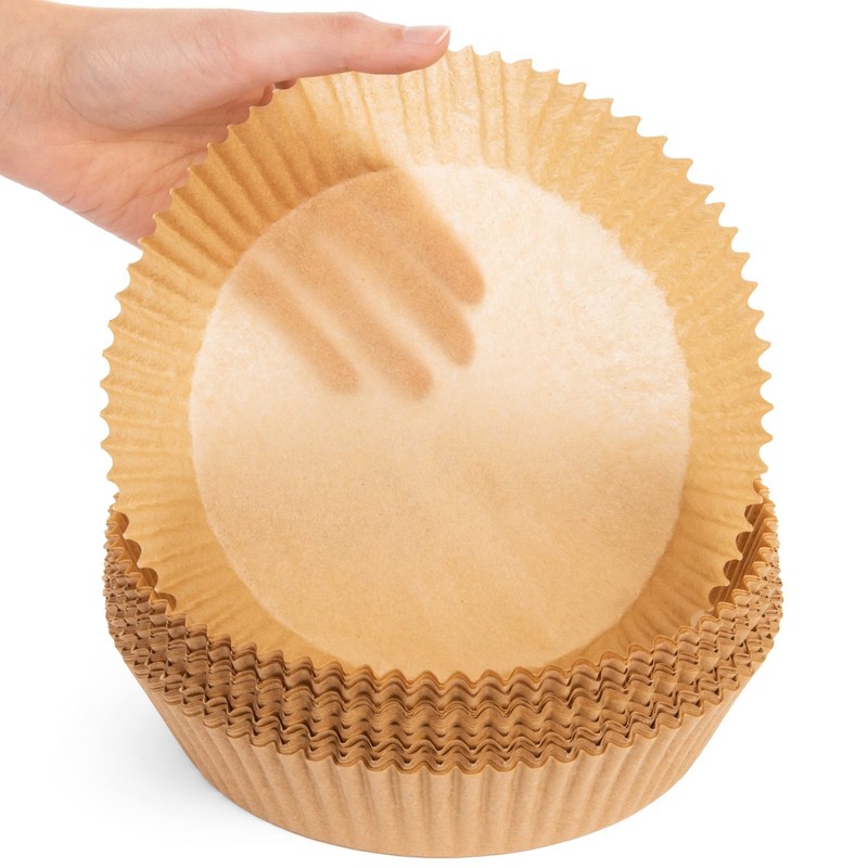 Air Fryer Liners Disposable Parchment Paper, 100 Round 2-5qt6.3"-100ct, Brown gallery