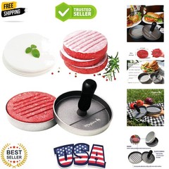 Burger Press 100 Patty Papers Set | Non-Stick Hamburger Mold with Free Wax Pa…