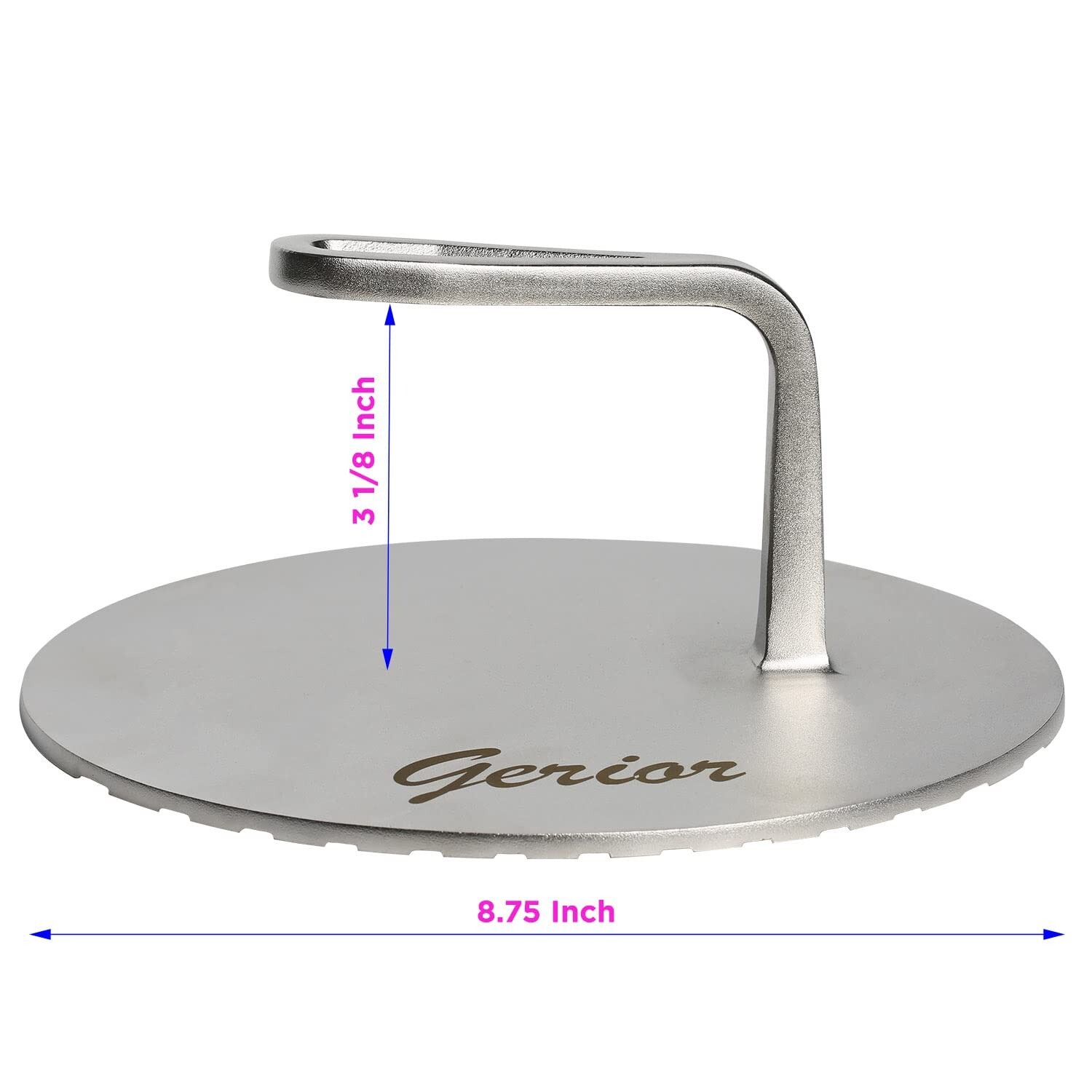 Bacon Press - Cast Stainless Steel Grill, Griddle, Skillet Press for Meat, Sm... gallery