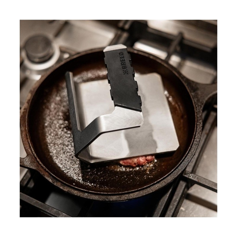 Breeo Griddle Press, 2.6 lbs - Heavy-Duty, Stainless Steel, USA Made - Smash ... gallery
