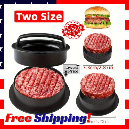 Non Stick Stuffed Burger Press 2 IN 1 Hamburger Patty Molds Maker BBQ Kitchen