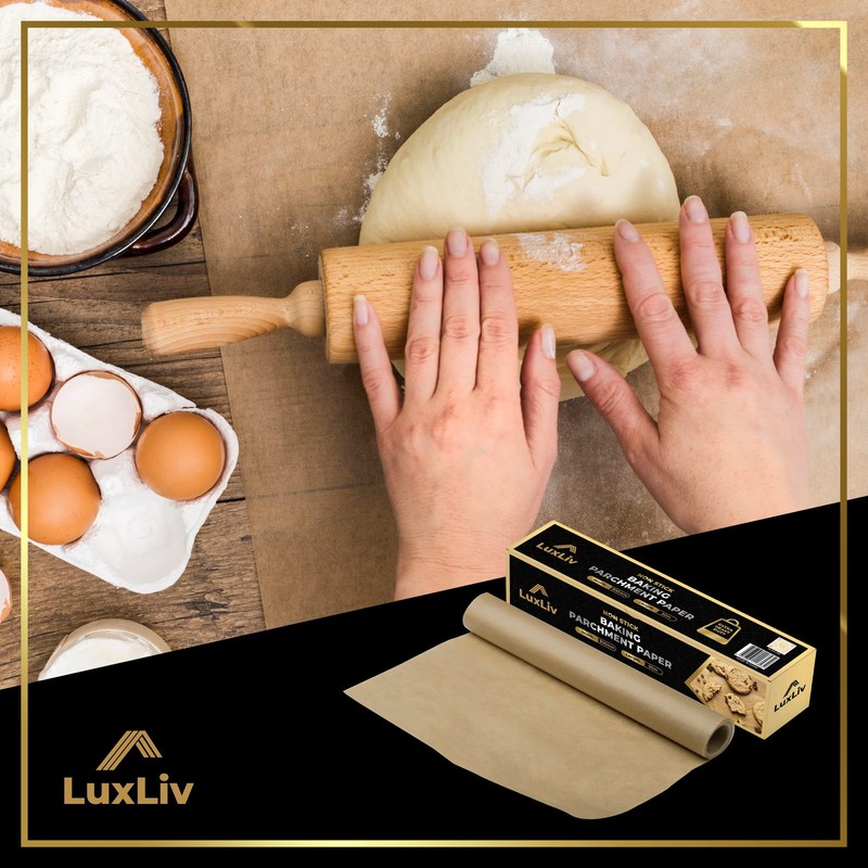 LuxLiv® Unbleached Brown Parchment Paper Roll – Natural 1ft x 164ft, gallery
