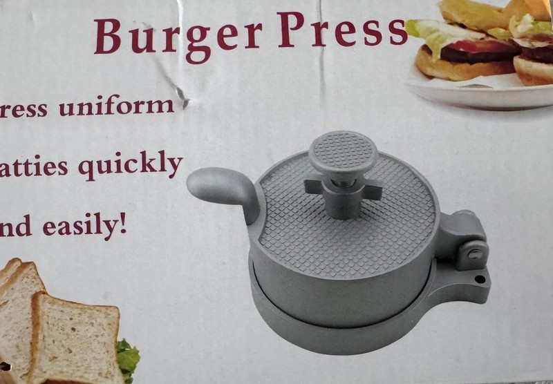Adjustable Aluminum Burger Press Patty Maker 1/4lb to 3/4lb - Includes Papers gallery