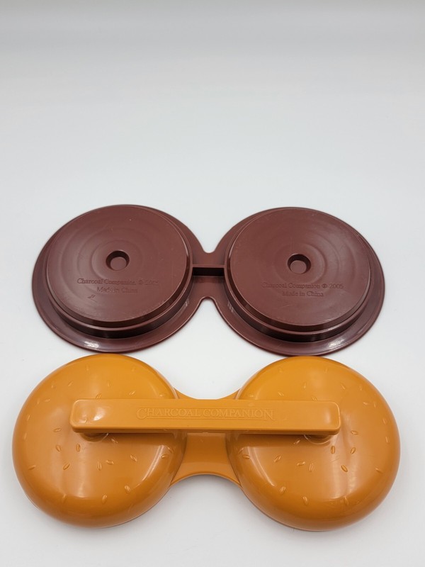 Charcoal Companion Double Hamburger Press Mold 4.5" Round Patties Grill Burger gallery