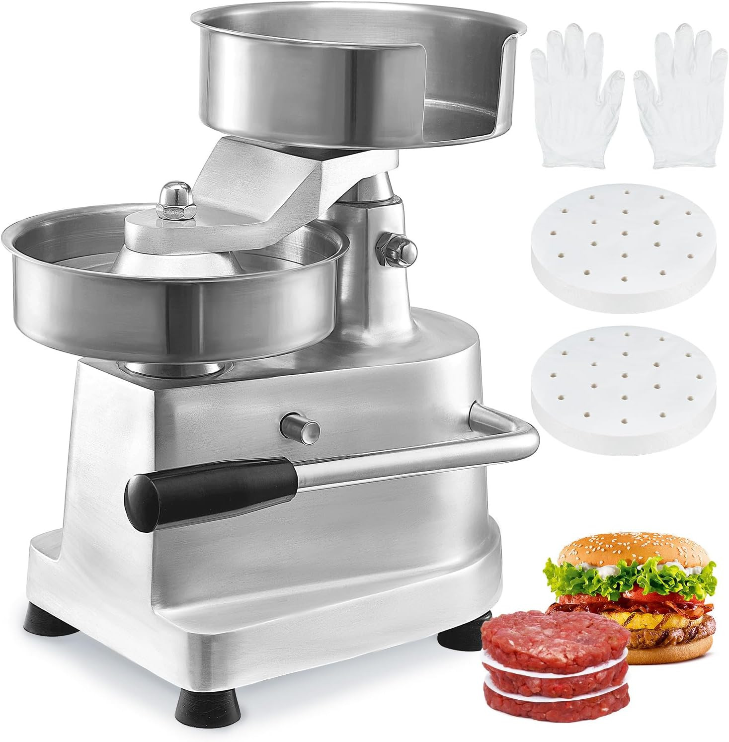 Commercial Burger Patty Maker, 150Mm/6Inch Hamburger Beef Patty Maker, Heavy Dut gallery