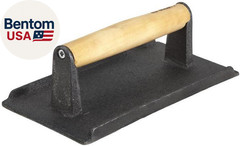 Cast Iron Steak Weight, 4.25-Inch by 8.25-Inch,Black, Tan,Medium