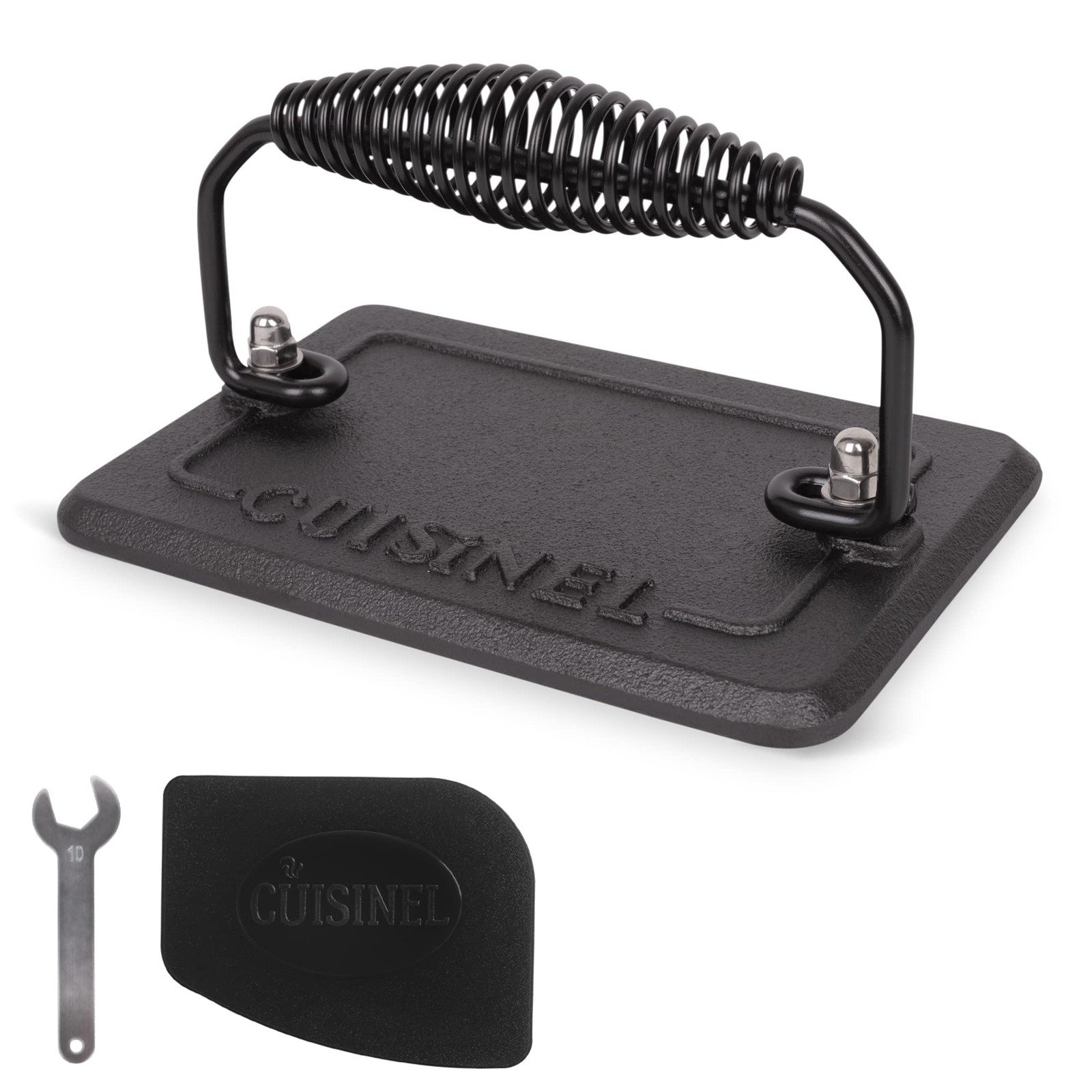 Grill Press - Cast Iron Burger Press for Bacon, Steak & Hamburgers - 6.75" x ... gallery