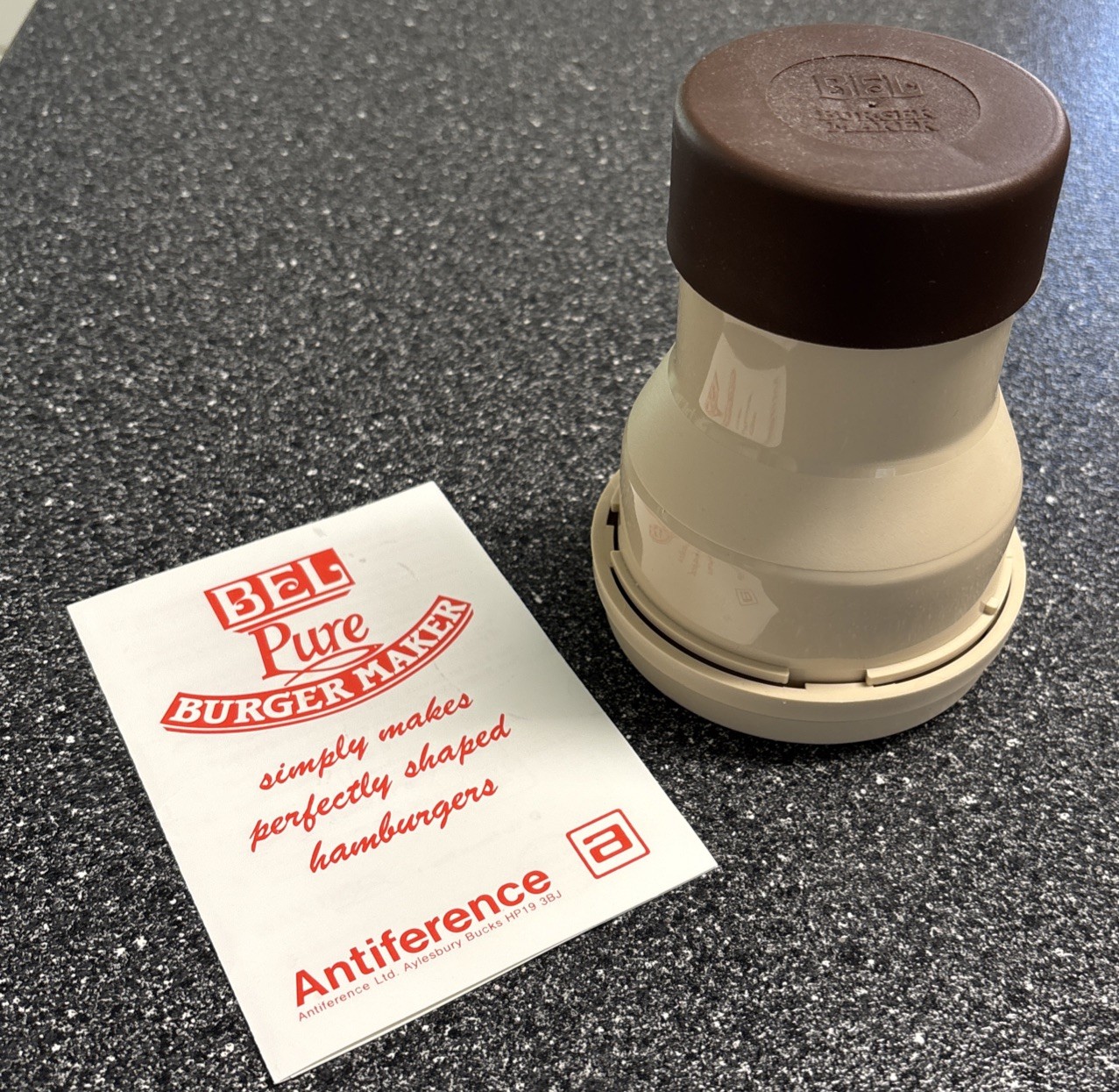 Vintage Bel Pure Burger Maker To Make Perfectly Shaped Hamburgers Preowned gallery