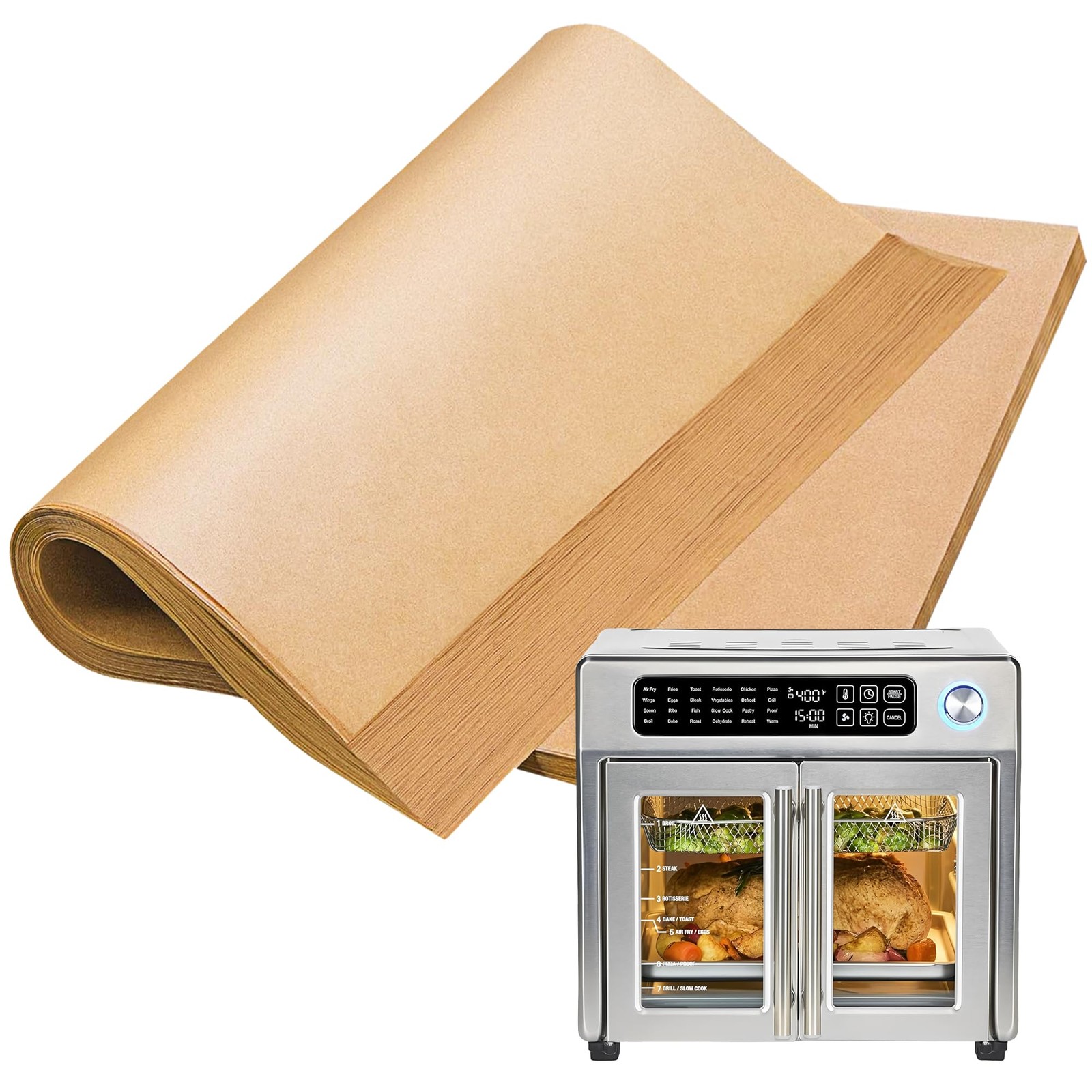 Air Fryer Liners Disposable for Emeril Lagasse 26 QT Extra Large Large, Beige gallery