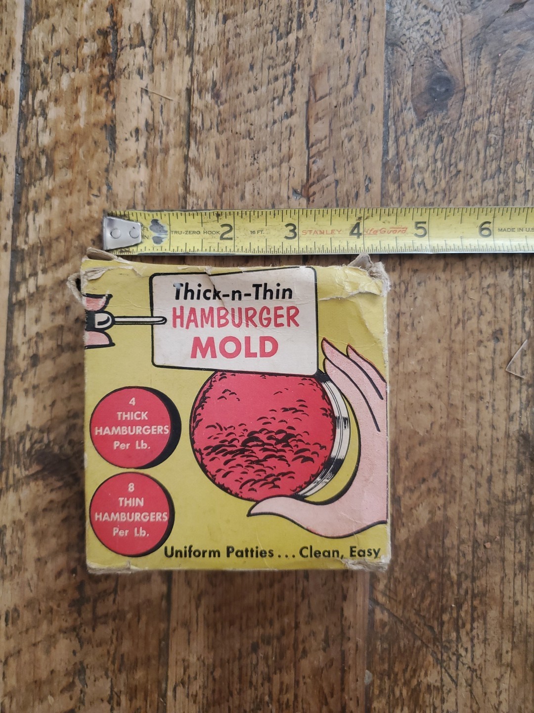 VTG Think-n-Thin Home Burger Hamburger Patty Maker No Touch Patty Mold No Muss! gallery