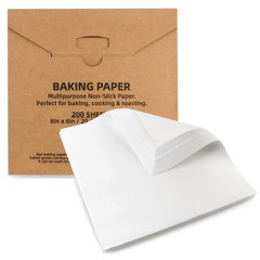Tikxlafe 200 Pcs 8×8 Inch Parchment Paper Sheets,Food 8″x8″-200pcs, White