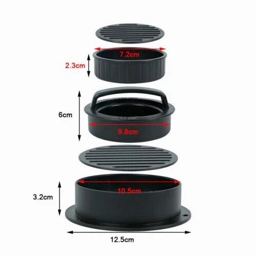 3 IN 1 Non Stick Stuffed Burger Press Hamburger Patty Molds Maker Sliders BBQ US gallery