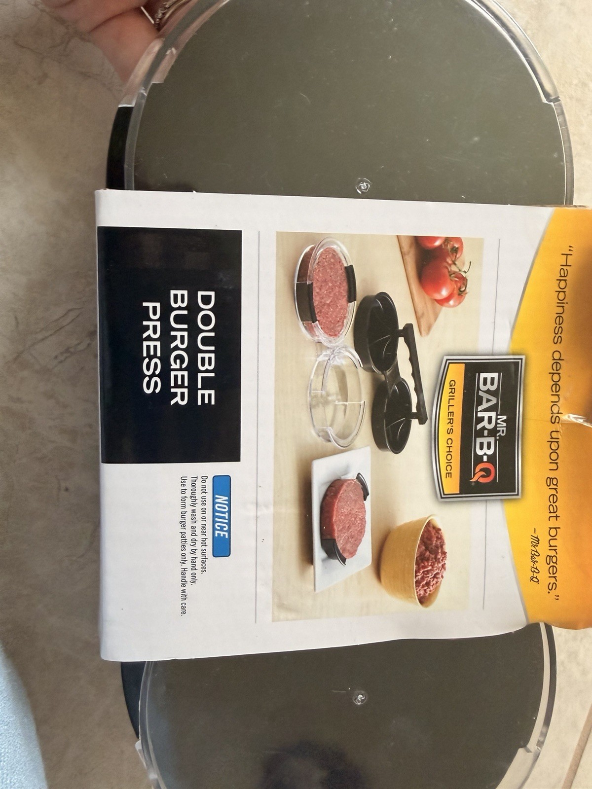 Mr. Bar-B-Q Double Burger Press for Uniform Thick Patties Quick Release gallery