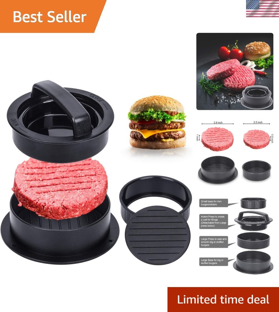 The Ultimate Burger Press: Create Perfect Patties with 100 Pcs of Patty Paper