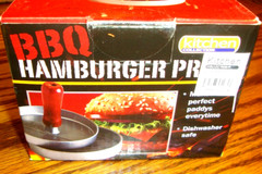 Kitchen Collection BBQ Hamburger Press~Perfect Hamburgers~Dishwasher Safe 677
