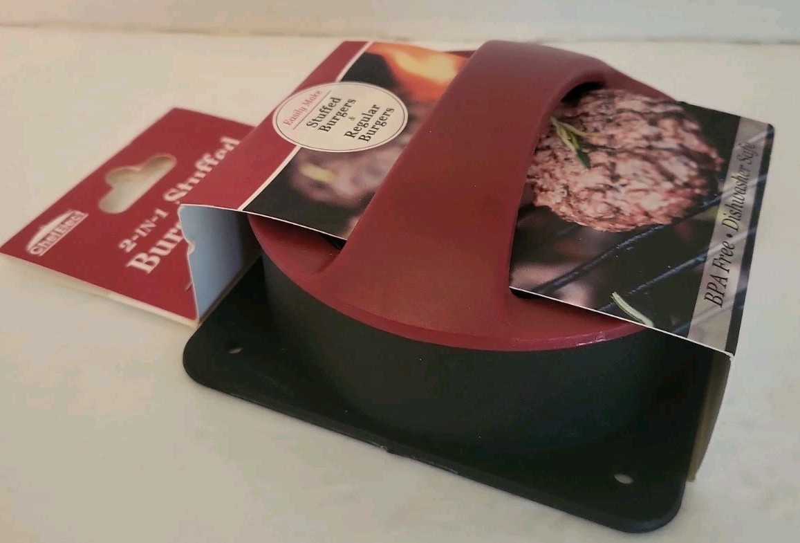 Stuffed Burger Press 2-in-1 Brand New In Package Regular Burgers BPA Free BBQ gallery