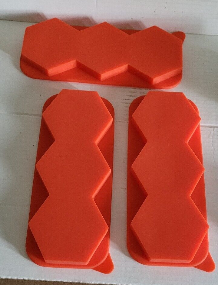 Set of 3 Silicone Hamburger Maker Storage 9 Molds Patties Camping Cookout Freeze