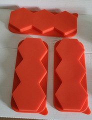 Set of 3 Silicone Hamburger Maker Storage 9 Molds Patties Camping Cookout Freeze