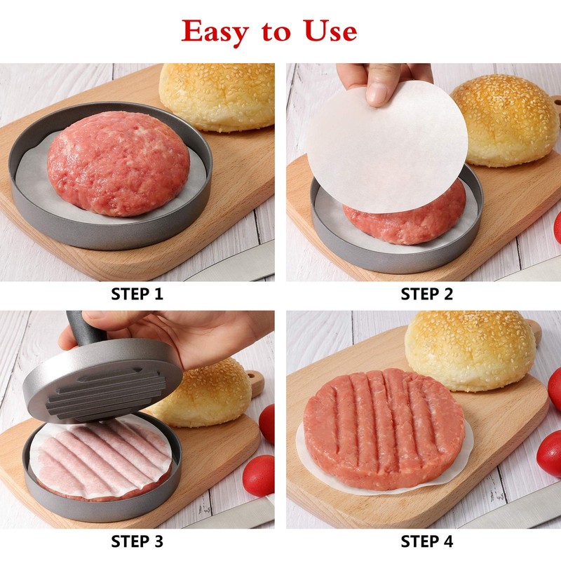 Molde Hamburguesa Carne Compacta Para Cocina Herramienta 100 Papel Antiadherente gallery