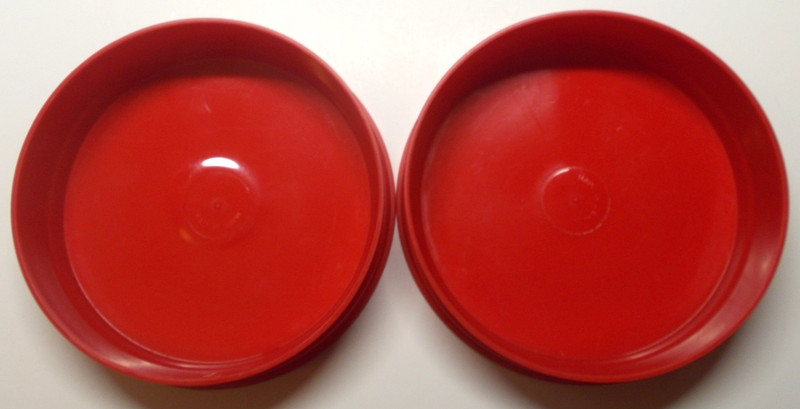 Tupperware 1/3 Pound Hamburger Press 1926 with 2 Stackers & Lid gallery