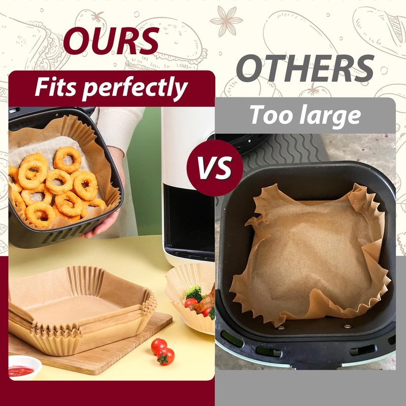 Air Fryer Liners for CHEFMAN 2 Qt Mini Fryer, 5.5 Inch, Natural gallery