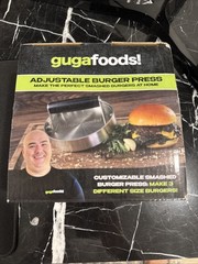 Guga Foods Adjustable Burger Press Kit – Stainless Steel, Smash Burger Press New