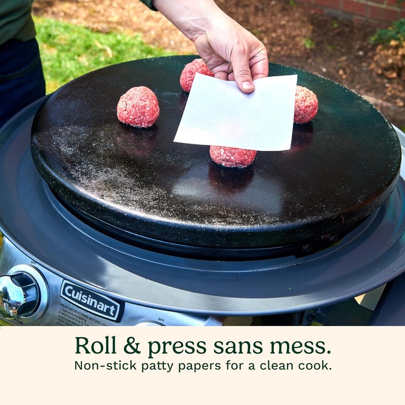 Smash Burger Kit, Cast Iron Press, Spatula, Seasoning Shaker and Patty Papers gallery