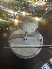Androck Vintage Metal Burger Press Round Sizeable Hamburger