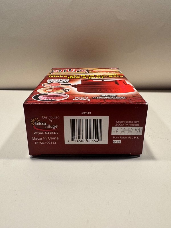 Stufz America’s Stuffed Burger Press As Seen On TV Used In Original Box gallery