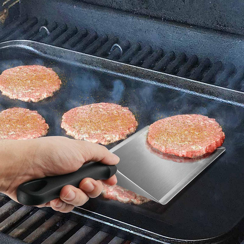 Smashed Burger Kit, Stainless Steel Burger Press, Grill Spatula and Spice Dredge gallery