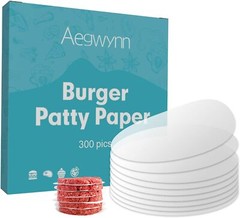 Aegwynn Hamburger Patty Paper round 4 Inch 300 Pcs, Parchment Burger Papers Non