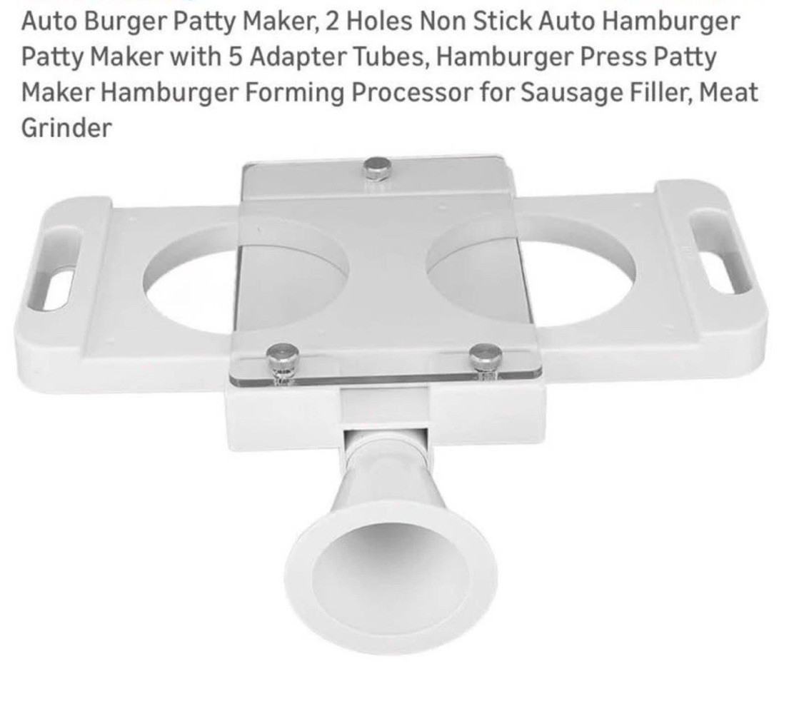 Auto Burger Patty Maker, 2 Holes Non Stick Auto Hamburger Patty Maker with 5 ... gallery