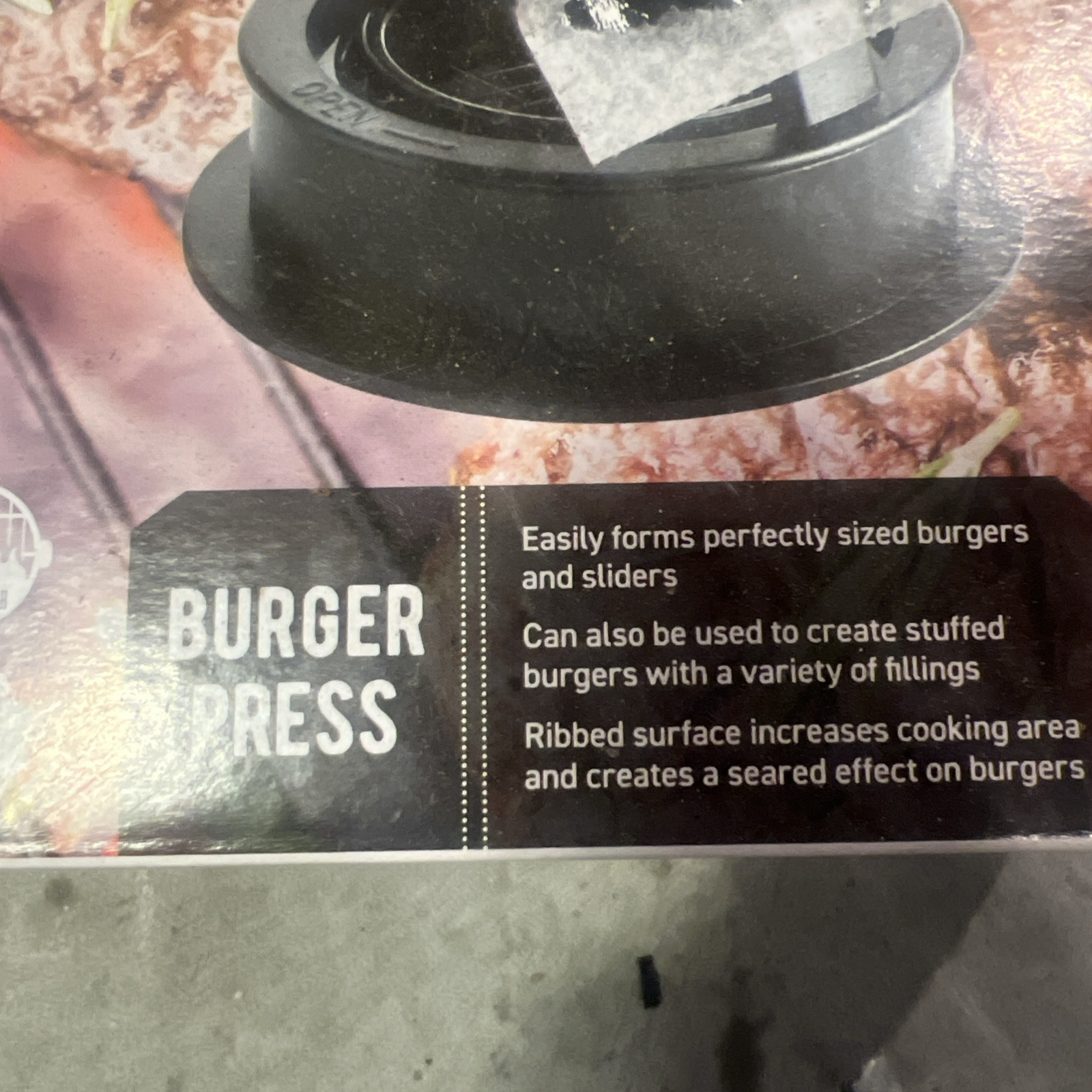 NEW Farberware Barbecue Burger Press-Black-Forms Perfect Burgers and Sliders gallery