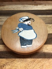 Vintage 50’s Wooden Hinged Chef Cook Hamburger Press Great Japan
