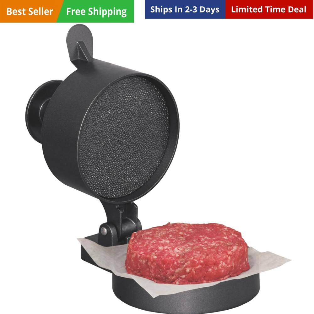 Burger Press, Makes 4 1/2" Diameter Patties for Hamburger, Crab Cakes, Sausag...