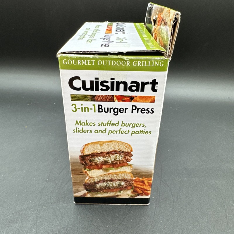 Cuisinart CSBP-100 3-in-1 Burger Press Patty Maker Burgers Sliders Stuffed NEW gallery