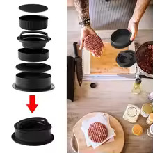 3-in-1 Burger Press Patty Maker - Stuffed Hamburger Mold Tool gallery