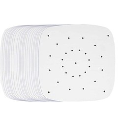 Air Fryer Parchment Paper, 200pcs 9.5 Inch Perforated 9.5, Creamy White