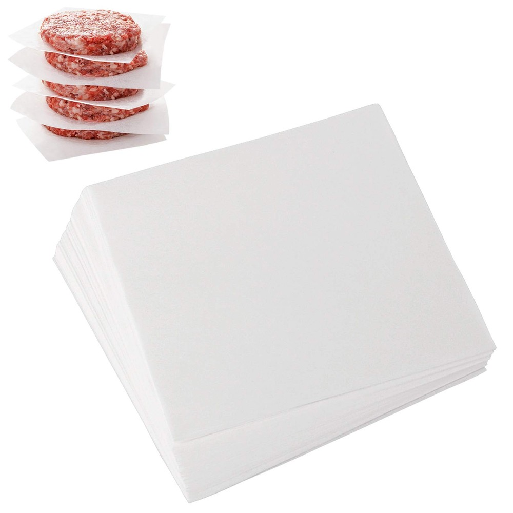 Square Patty Paper 5.5x5.5 Inch, Set of 300, Non Stick 5.5inch, White
