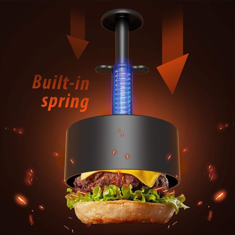 Modern Stainless Steel Burger Press Tool 100 PCS Wax Disc Papers (Bulk 3 Sets) gallery