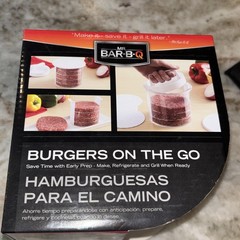 Mr. BBQ Burgers on the Go Patty Maker 12 Piece NonStick 8-Layer Plastic Disc New