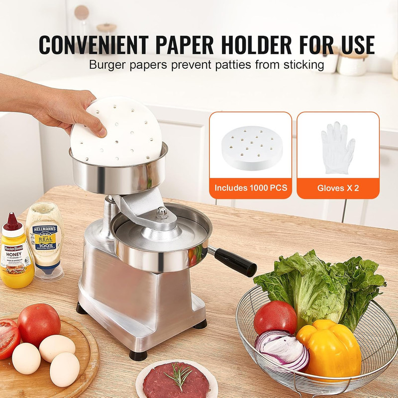 Commercial Burger Patty Maker, 150Mm/6Inch Hamburger Beef Patty Maker, Heavy Dut gallery