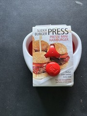 Joie Slider Burger Press Red Mini Hamburger Patty Maker Dishwasher Safe BPA-free