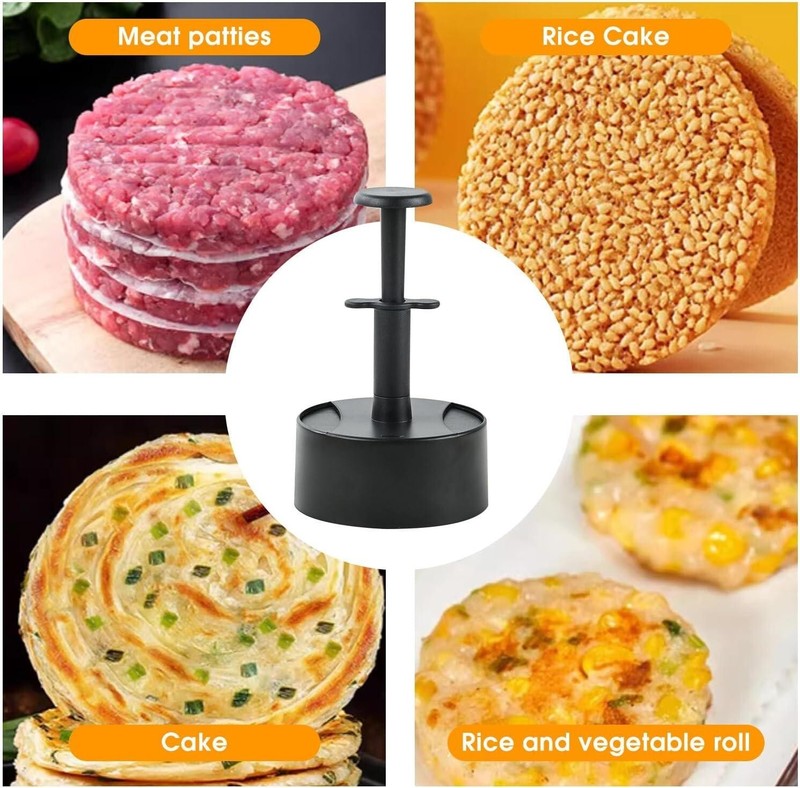 Modern Stainless Steel Burger Press Tool 100 PCS Wax Disc Papers 10.3 CMDiameter gallery